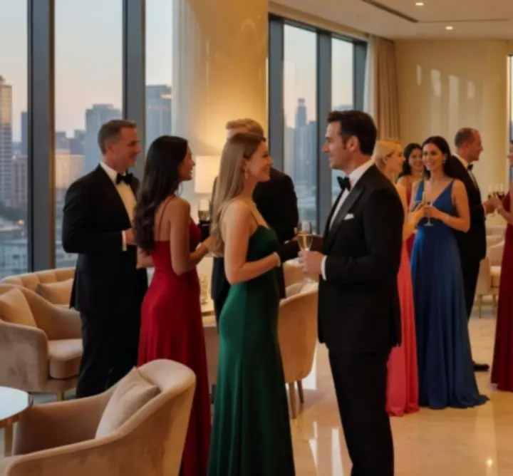 Momentky hostů z elegantních večerů ve VIP VECERY PRAHA
