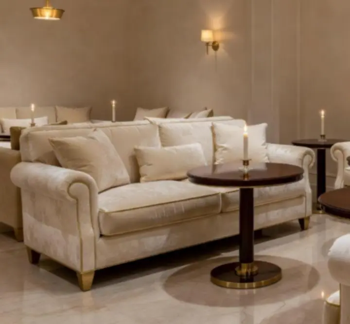 Privátní lounge sezení v luxusním salonku